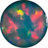 Round Lab Created White Opal