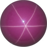 Round Lab Created Star Ruby