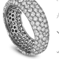 no better compliment to a woman�s finger than a circle of sparkling and glittering diamonds 